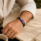 Mehrreihiges Amethyst Lederarmband