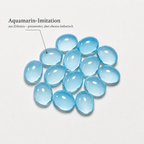 Aquamarin Look Ring aus 925er Silber mit ovalem Zirkonia