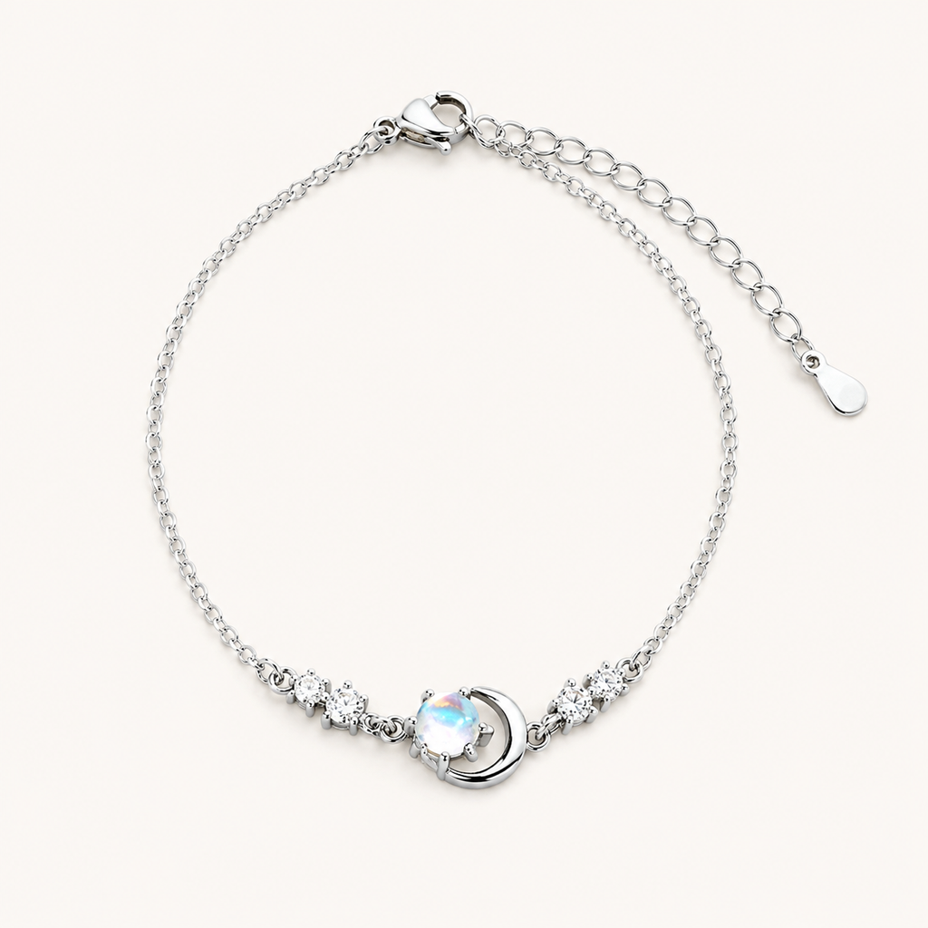 Mondstein Armband mit Mondsichel