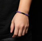 Verstellbares Amethyst Armband mit Stabperlen
