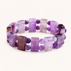 Zweireihiges Amethyst Armband