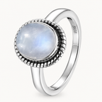 Klassischer Mondstein Ring aus 925er Silber