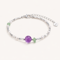 Zierliches Amethyst Armband mit 8mm Kugel