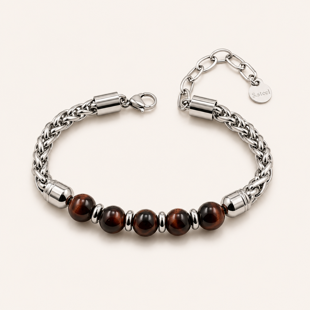 Rotes Tigerauge Armband