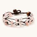 Rosenquarz Splitterarmband