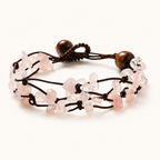 Rosenquarz Splitterarmband