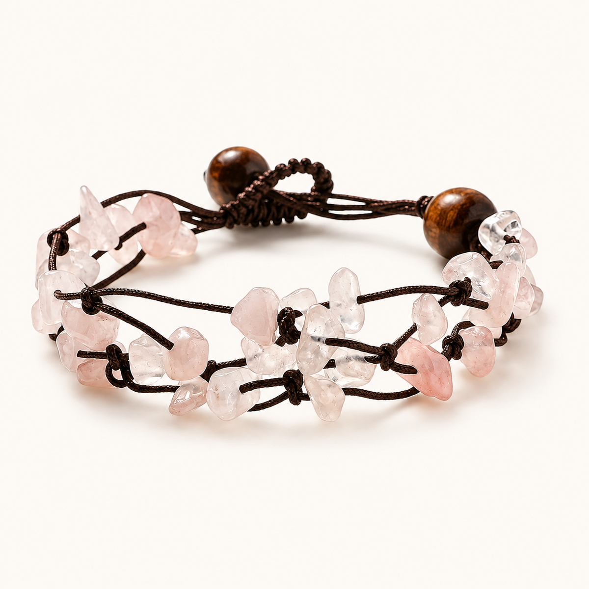 Rosenquarz Splitterarmband
