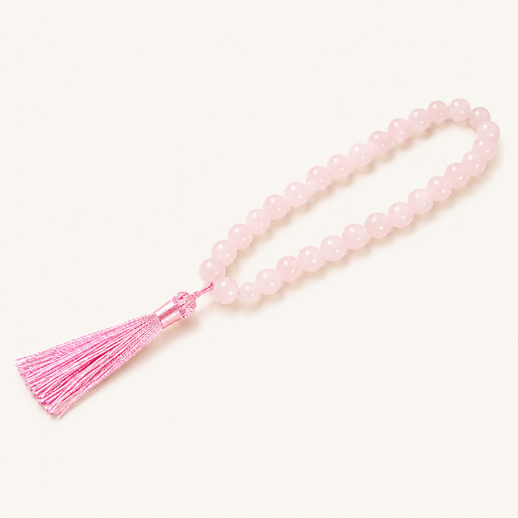 Rosenquarz Mala Armband