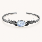 Vintage Mondstein Armband mit Flügeln