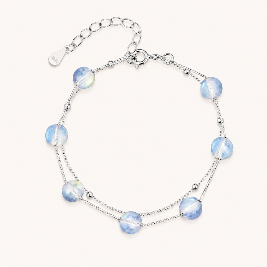 Mehrreihiges Mondstein Armband