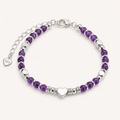 Amethyst Armband mit Herzmotiv