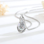 Mondstein Kette aus 925er Silber mit Adlermotiv