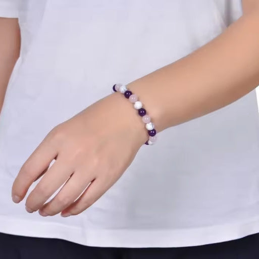 Amethyst Rosenquarz Armband mit Howlit