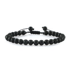 Mattes Onyx Armband mit verstellbarem Verschluss