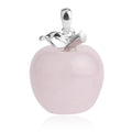 Rosenquarz Kette mit Apfel-Anhänger