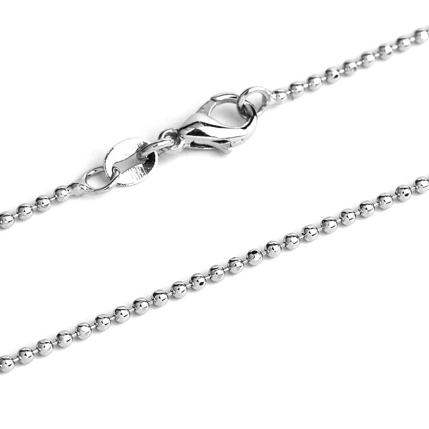 Rosenquarz Kette mit rundem Stein und Blätterornament
