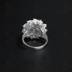 Opal Ring aus 925er Silber mit vielen ovalen Steinen