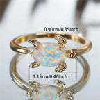 Opal Ring mit Schildkrötenmotiv