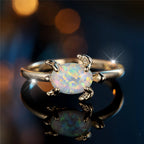 Opal Ring mit Schildkrötenmotiv