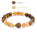 Tigerauge Aventurin Perlenarmband mit Herzstein