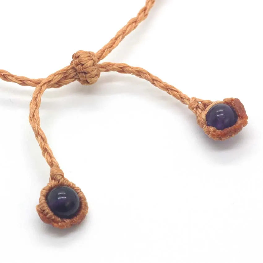 Amethyst Makramee Armband
