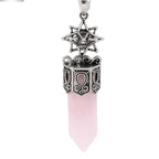 Rosenquarz Kette mit Sternornament-Anhänger