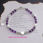 Amethyst Armband mit Herzmotiv