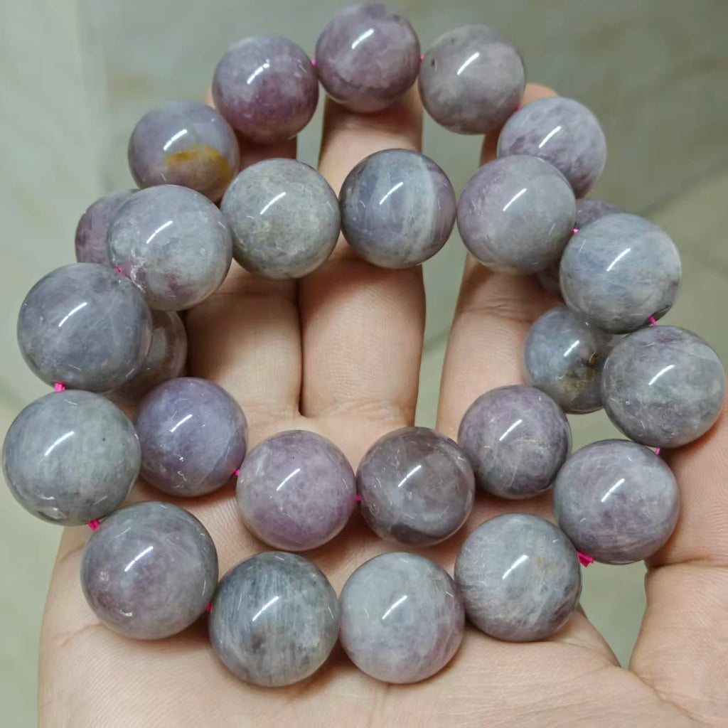 Rosenquarz-Armband mit XL-Kugelperlen