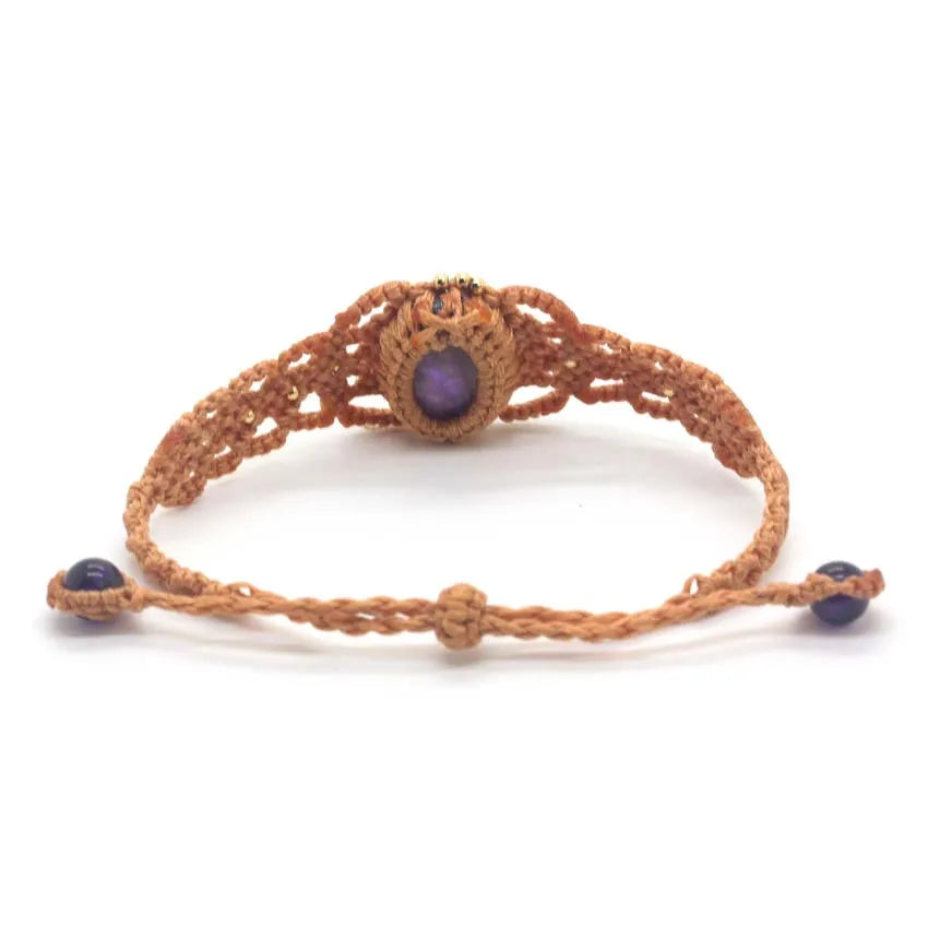 Amethyst Makramee Armband