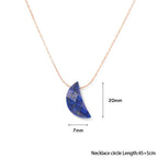 Lapislazuli Kette Gold mit Halbmond Anhänger