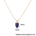 Lapislazuli Anhänger Gold in Kristallspitzenform an feiner Kette
