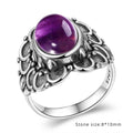 Amethyst Ring aus 925er Silber mit Blütenkranz