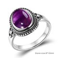 Amethyst Ring aus 925er Silber mit Perlenrahmen