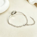 Mondstein Armband aus 925er Silber mit ovalem Mittelstein