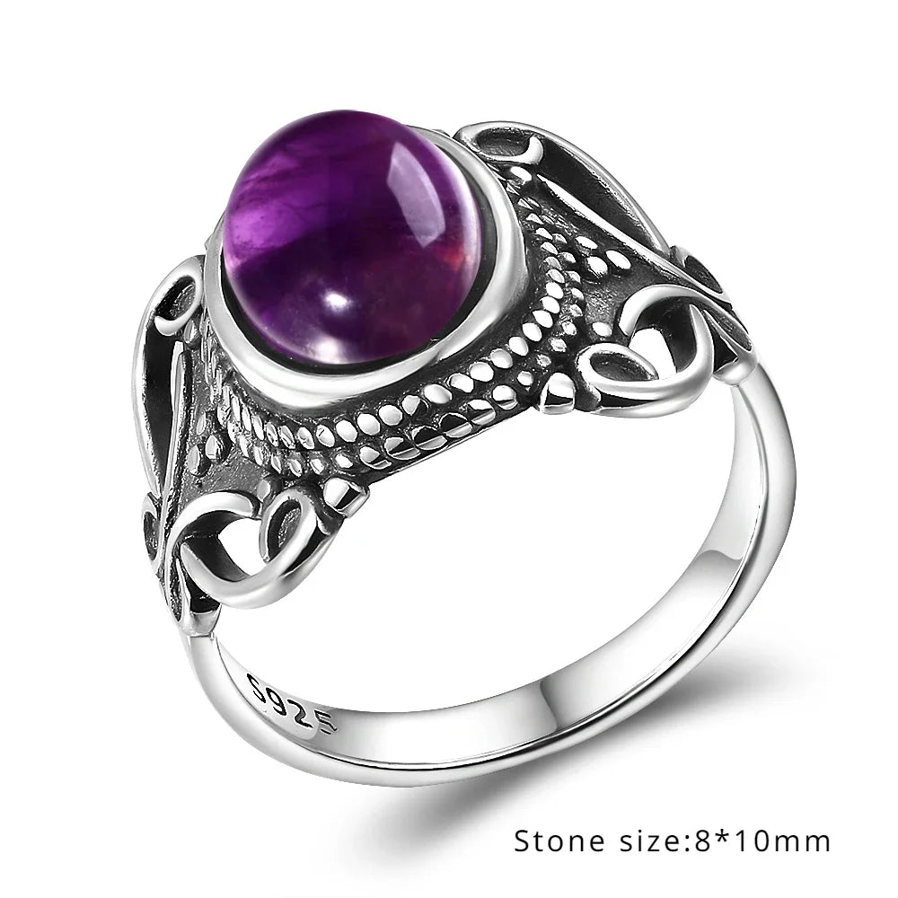 Amethyst Ring aus 925er Silber mit keltischen Knoten