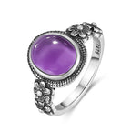 Amethyst Ring aus 925er Silber mit großen Blüten