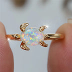 Opal Ring mit Schildkrötenmotiv