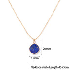 Lapislazuli Halskette mit abgerundetem quadratischem Anhänger in Gold