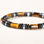 Feines Tigerauge Armband mit Zylinderperlen