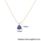 Lapislazuli Kette Gold mit kleinem dreieckigem Anhänger