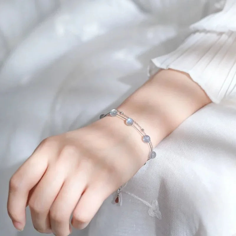Mehrreihiges Mondstein Armband