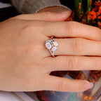 Opal Ring aus 925er Silber mit drei tropfenförmigen Steinen
