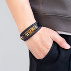 Mehrreihiges Tigerauge Lederarmband