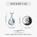 Mondstein Kette aus 925er Silber mit Drachenanhänger