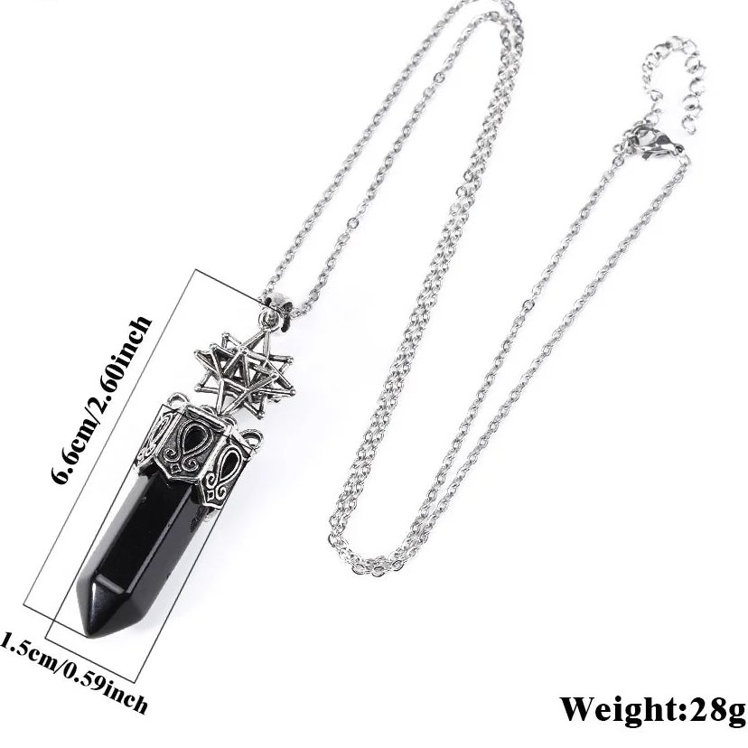 Rosenquarz Kette mit Sternornament-Anhänger