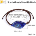 Tigerauge Makramee-Armband mit großem Mittelstein