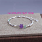Zierliches Amethyst Armband mit 8mm Kugel