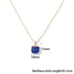 Lapislazuli Halskette Gold mit kleinem geometrischem Anhänger