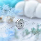 Mondstein Kette aus 925er Silber mit rundem Sternanhänger