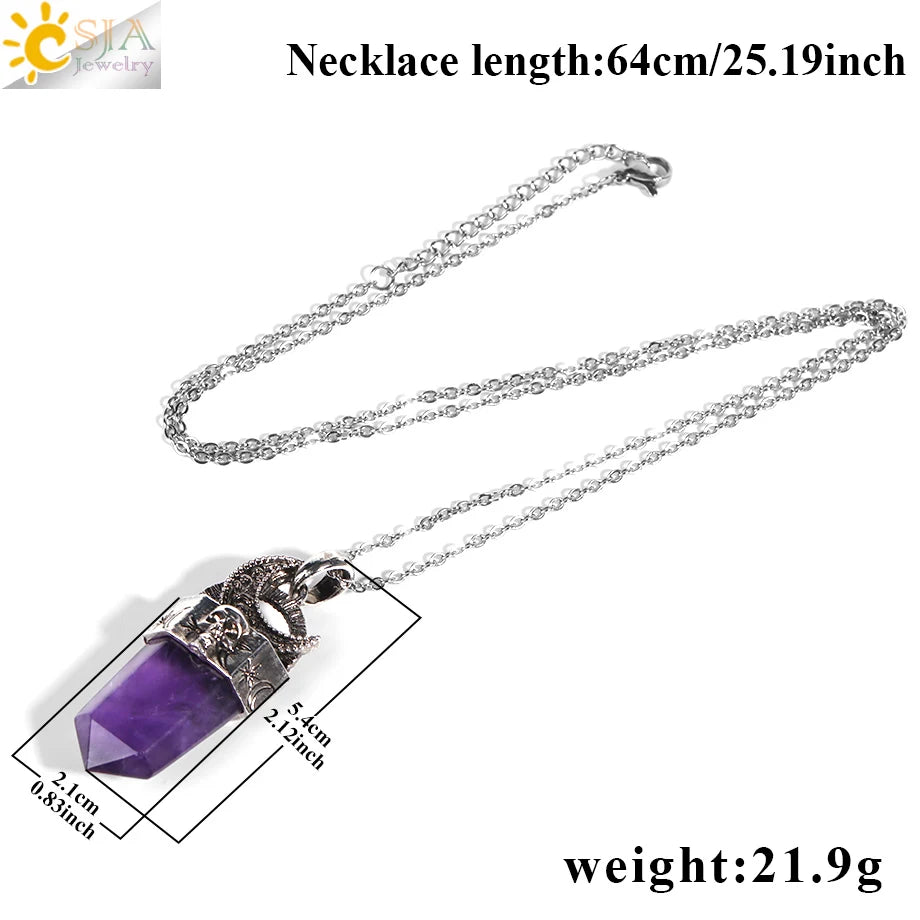 Rosenquarz Kette mit Totenkopf-Anhänger